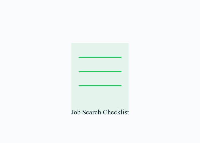 Job Search Checklist